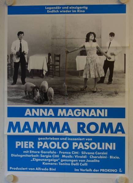 Mamma Roma originales deutsches Filmplakat (R80s)
